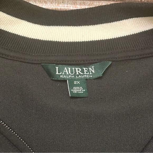 Lauren Ralph Lauren Sweatshirt full zip black 2X - Picture 6 of 9